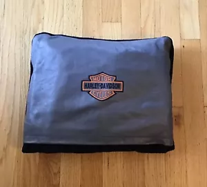 Harley Davidson Motorcycle FLEECE THROW BLANKET / PILLOW, Black W/Orange, 50x61 - Picture 1 of 5