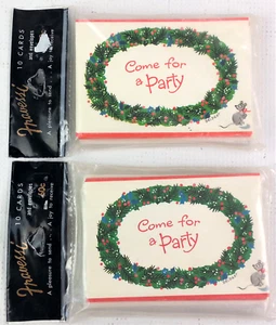 Christmas Invitation Notecards VINTAGE Fravessi 2 Packs 20 Cards & Envelopes MCM - Picture 1 of 4