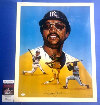 Reggie Jackson Signed 20x25 Thick Stock Print NY Yankees JSA COA CE77247 - Image 1 of 4