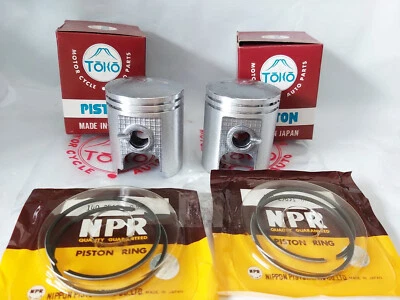 PARA Suzuki 1973-1977 GT185 K/L/M/A/B Pistón y Anillos O/S0.50 Nuevo un par Foto 1 de 4