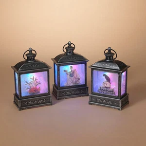 Halloween Totenkopf 8,25" hoch B/O Smokey Wasserkugel Laterne *wählen* #2597480 - Bild 1 von 16