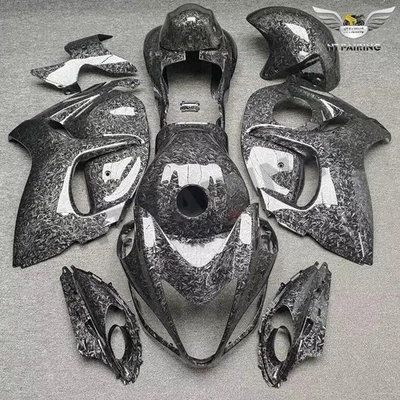 Carenado negro de fibra de carbono forjado GL Hayabusa para Suzuki 2008-2020 GSX 1300R Foto 1 de 2