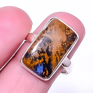 Marra Mamba Jasper Handmade Silver Plated Jewelry Ring s.7 T99, Christmas Gift - Picture 1 of 6