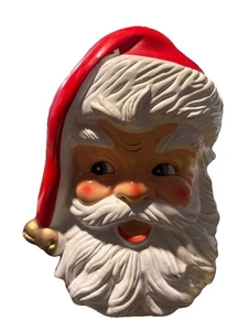 Vintage Santa Blasform Kopf zum Aufziehen Musical Weihnachten 1973 Hongkong  - Bild 1 von 5