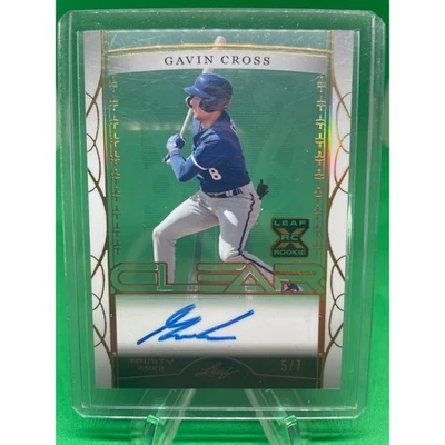 2022 Leaf Trinity Gavin Cross RC Auto Gold Spectrum /7 Kansas City Royals - Image 1 of 2