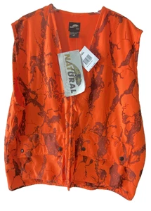 NWT Natural Gear Cabela Orange Camouflage Hunting Fishing Size 2XL Vest - Picture 1 of 18