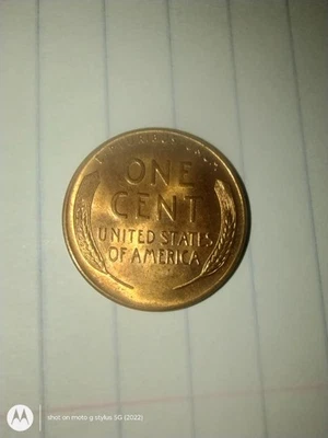 1958 d wheat penny error dd red uncirculated large d over small d - Image 1 of 2