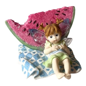 My Little Kitchen Fairies Watermelon Tummy Ache Fairie Figurine Fairy Girl Vtg - Picture 1 of 7