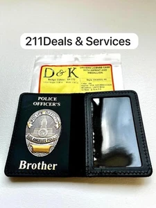 Licencia de conducir/titular de identificación imprescindible de la policía de Los Ángeles "hermano" LAPD/CHP 11-99 - Imagen 1 de 2