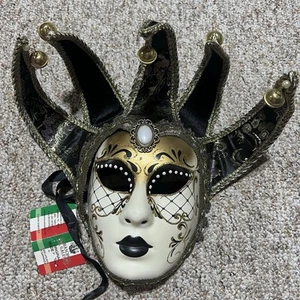 VtgLa Maschera del Galeone Venetian Full Mask Made Venice Italy Music TAG - Picture 1 of 14