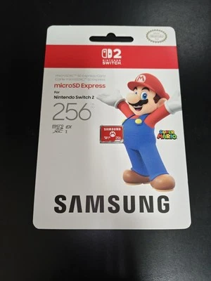 Nintendo Switch 2 Micro SD Express Card 256GB MARIO Edition Samsung Brand New - Image 1 of 2