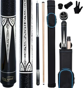 Pool Cue Stick Low Deflection Shaft Billiard with Hard 19 oz, White - Picture 1 of 6