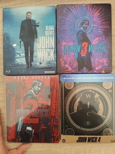 John Wick 1-4 Blu Ray Steelbooks Mit Leichten Gebrauchsspuren - Bild 1 von 7