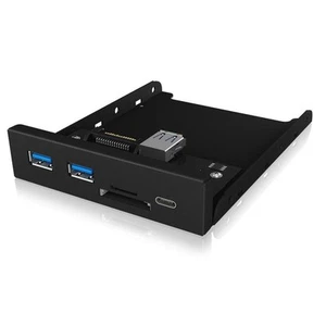 ICY BOX IB-HUB1417-i3 Frontpanel mit USB 3.0 Type-C™ + Type-A Hub + Kartenleser - Bild 1 von 3