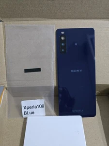 Sony Xperia 10 II XQ-AU51 Rear Back Glass Battery Cover Camera Lens 10 ii BLUE - Picture 1 of 3