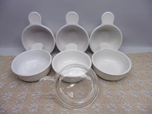 CorningWare White GRAB IT Schalen P-150-B Tab Griff Set 6 Schüsseln, ein Glasdeckel - Bild 1 von 10