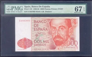 España 2000 Pesetas 1980 P159 PMG67 UNC - Imagen 1 de 2