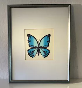 Bild Schmetterling von C. Kyriakides limitiert 15/40 handsigniert, gerahmt/Pass. - Bild 1 von 2