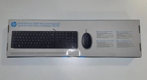 HP Wired Desktop 320MK Mouse and Keyboard - Black - Brand New In Box - Zdjęcie 1 z 2