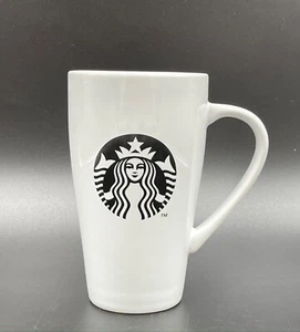 Taza de café alta de cerámica Starbucks 2014 con logotipo de sirena negra 16 OZ - Imagen 1 de 4