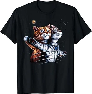 Titanic Cat Vintage Kitten In Space Galaxy Lovers Funny T-Shirt Hoodie - Picture 1 of 17