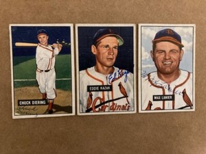 Eddie Lake Signed Original 1951 Bowman Card with COA