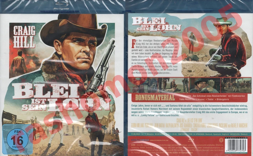 Blu-ray HANDS OF A GUNFIGHTER (1965) Craig Hill Spaghetti Western Region B/2 NEW - Image 1 of 1