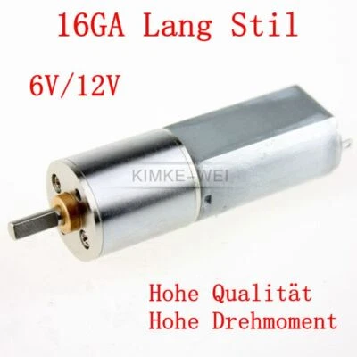 16mm 6V/12V DC 8 - 1200 U/min Getriebe Motor Elektrisch 16GA für Modellbau Neu - Bild 1 von 4