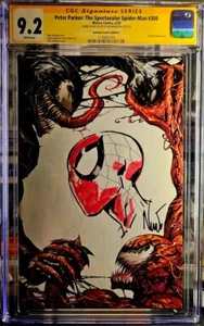 Peter Parker Spectacular Spider-Man 300 Blank Eddie Nunez Signed +Sketch CGC 9.2 - Picture 1 of 3