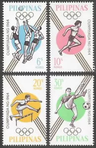 Philippines 1964 Tokyo Summer Olympic Games - set of 4 x stamps - MNH - Picture 1 of 2