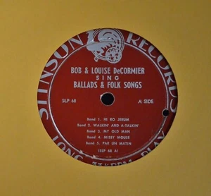 10” FOLK LP Bob & Louise DeCormier Stinson 68 Ballads & Folk Songs - Picture 1 of 1