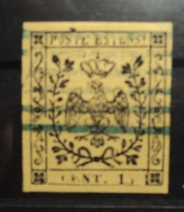 DN Altitalienische Staaten / Modena (1852) 3 II gestempelt MW: mind. 20.- - Picture 1 of 2