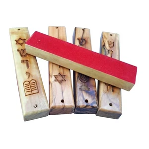 Juego de 5 Olive Wood Door Mezuzah Case para pergamino de 7 cm - Imagen 1 de 4