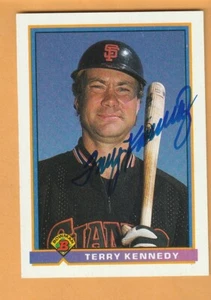Terry Kennedy San Francisco Giants AUTO Signed 1991 Bowman Florida State 13V - Picture 1 of 2