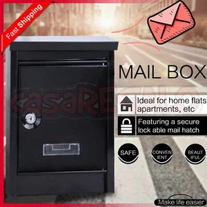 Mailbox Wall Mount Post Letterbox Letter Mail Box Junk Mail Lockable AU - Picture 1 of 10