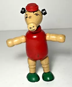 VINTAGE JAYMAR PIG WOOD WOODEN JOINTED - Picture 1 of 6