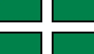 Devon Flag x2 15x8.8cm Vinyl Stickers car van laptop wall bumper decal adhesive - Picture 1 of 1