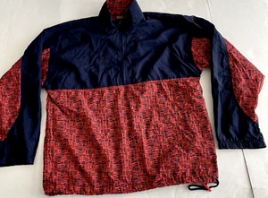 Cheetah Windbreaker Mens Size M Medium Multicolor 1/2 Zip Jacket - Picture 1 of 13