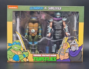 Leonardo vs Shredder Cartoon 2-Pack Teenage Mutant Ninja Turtles TMNT Figur NECA - Bild 1 von 6