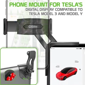 Cell Phone Holder Mount for Tesla Model 3 and Tesla Model Y Monitor Screen Mount - Picture 1 of 11