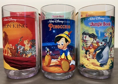 DISNEY CLASSIC Plastic CUP Burger King COLLECTOR SERIES Set of (3) - Image 1 of 4