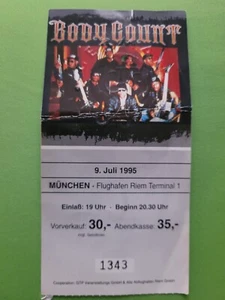 Body Count Karte 09.06.1995 München - Bild 1 von 1