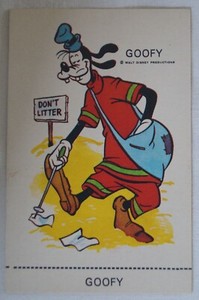 Classic Disney Vintage 1970's Sunicrust Disney Sunny Fun Card - Goofy