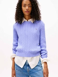 TOMMY JEANS DAMEN PULLOVER SHIRT DW0DW22165 LILA ORIGINAL AI 2026 - Bild 1 von 3