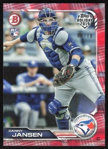 2019 Topps Bowman Holiday Red Rookie #TH-DJ Danny Jansen /10 Blue Jays - Picture 1 of 2