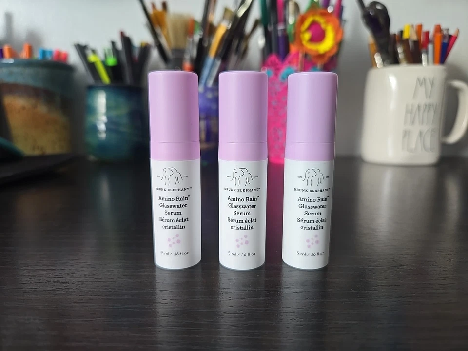 3x Drunk Elephant Amino Rain Glasswater Serum 5ml / .16 Oz Each - NEW - Image 1 of 1