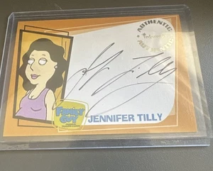 FAMILY GUY AUTHENTIC HARD SIGNED SIG CARD OF JENNIFER TILLY as Bonnie Swanson - Picture 1 of 2