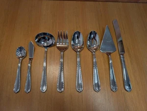 HAMPTON Silberschmiede Adel Edelstahl 7-teiliges Hostess Servierset Löffel Schöpfkelle Kuchen - Bild 1 von 9