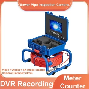 Sewer Pipe Inspection Camera DVR 7'' Drain Pipeline Industrial Endoscope 20M - Picture 1 of 20
