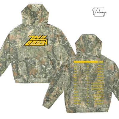 Zach Bryan Tour Merch 2025 ,Logo Camo Hoodie 3D Hoodie Reprint - Image 1 of 4